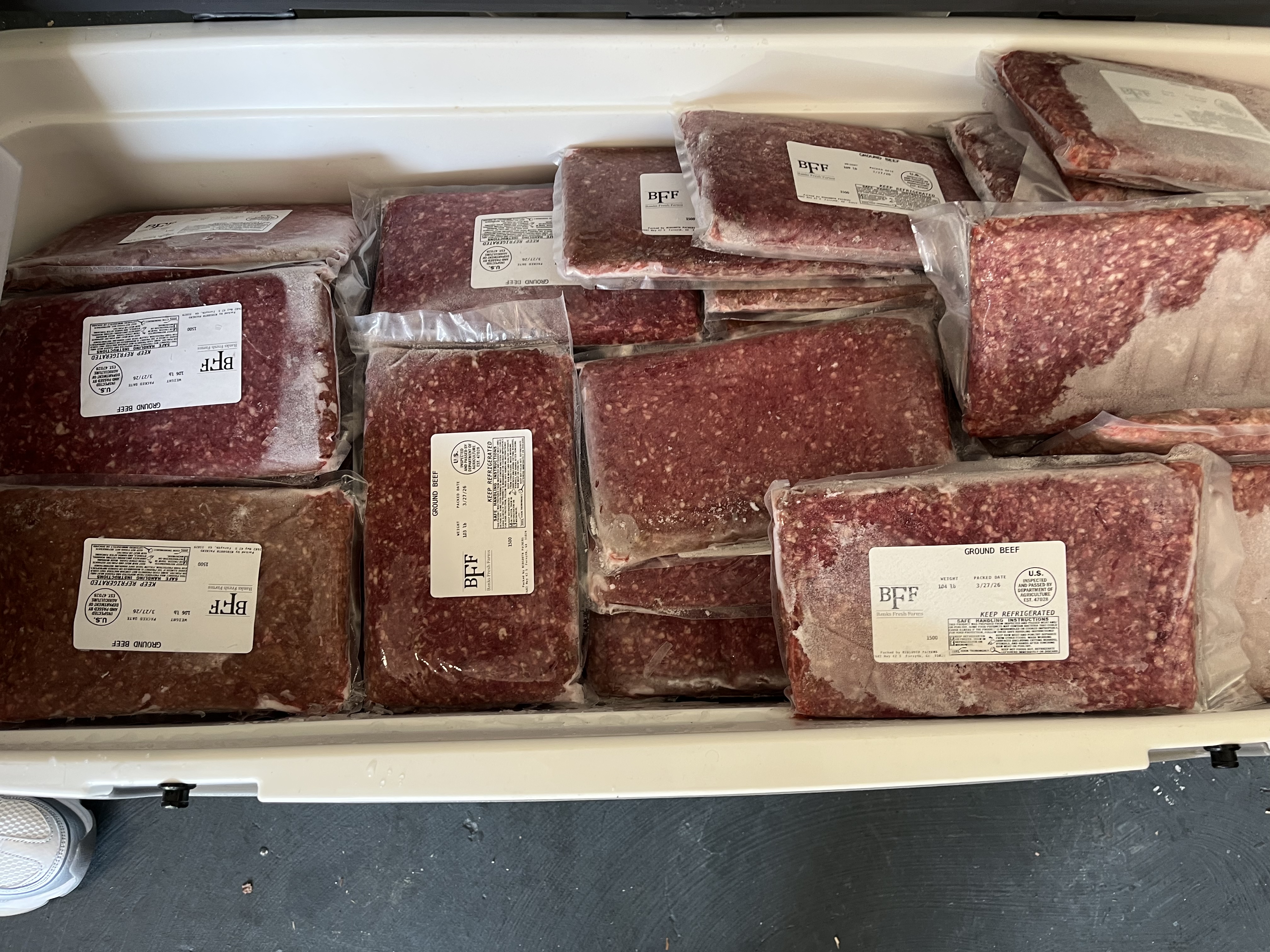BFF Ground Beef — vacuum sealed, USDA inspected